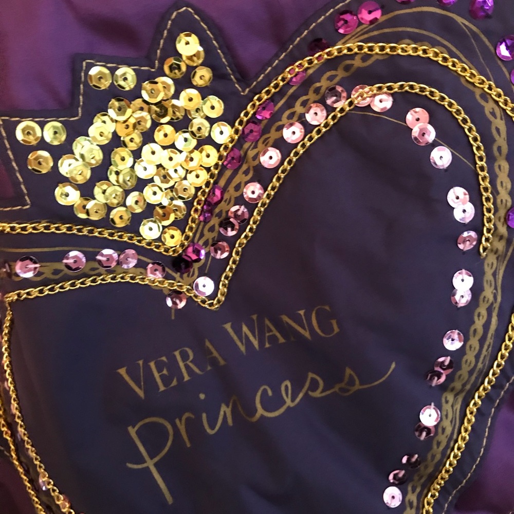 Vera Wang Fabric and Sequined Tote